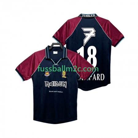 Fußballtrikots West Ham United LAMPARD 18 Iron Maiden 1999 Retro Heim Trikotsatz Fußballtrikots West Ham United LAMPARD 18 Iron Maiden 1999 Retro Heim Trikotsatz